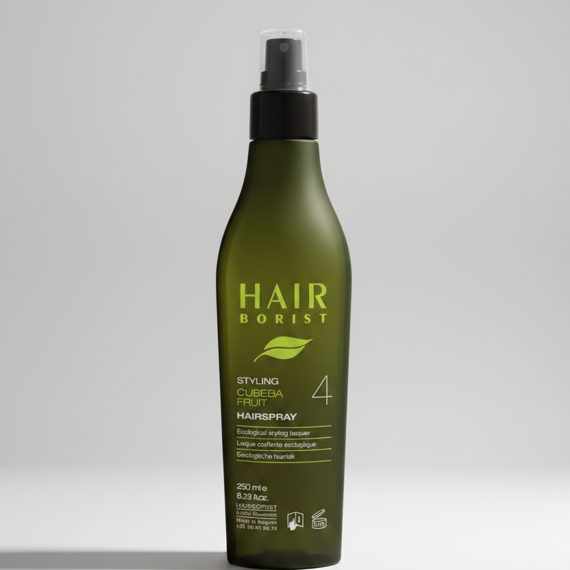 Flacon de la laque coiffante naturelle Cubeba Fruit de Hairborist
